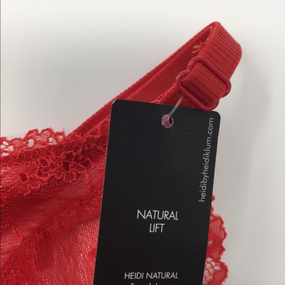 Heidi Klum Sheer Red Lace Bra New Medium NEW - Picture 4 of 5